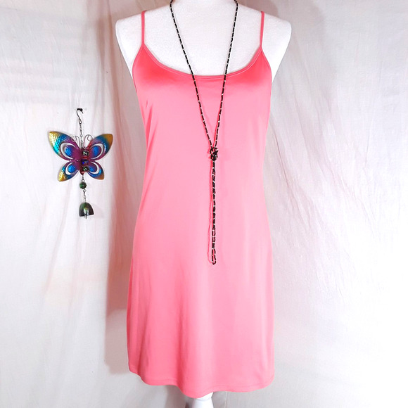 Forever 21 Coral Peach Slip Dress Size Med - Picture 1 of 5